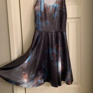 Blackmilk reversible galaxy skater dress
